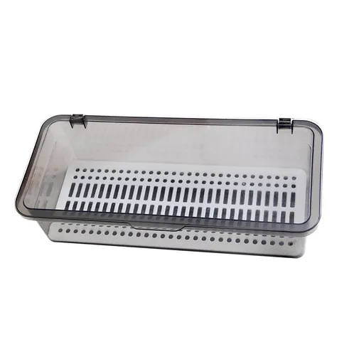 Chopstick Box Dustproof Lid Water Draining Plastic Kitchen Cutlery Storage Container for Home
