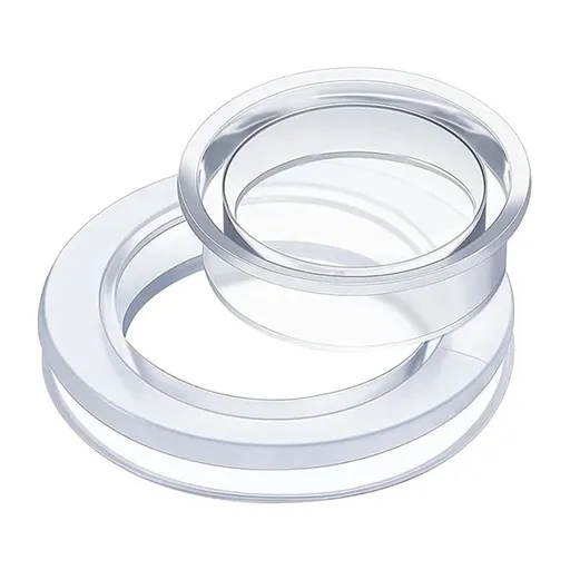 2 Inch Patio Table Umbrella Hole Ring with Cap Set Silicone Transparent Umbrella Thicker Hole Ring Plug and Cap Set for Outdoor Patio Garden Beach Table Umbrella Plug (Clear,1 Set)
