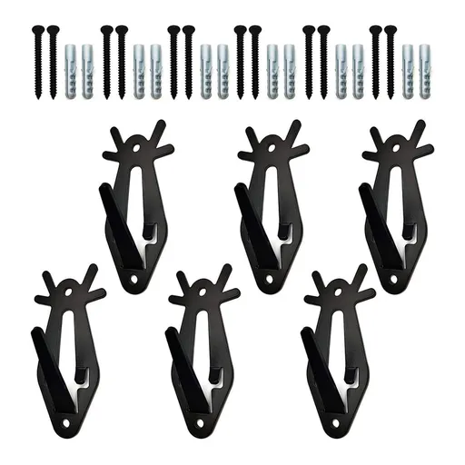 6pcs Deer head bone wall hook, used for hanging deer heads, antelopes, and other smaller animals, with a wall hook and easy installation kit for indoor and outdoor use