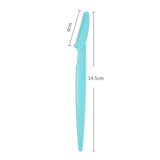12 Pack Blue Eyebrow Razor Trimmer - Stainless Steel Blade with Safety Guard - Non-Slip Ergonomic Handle for Precise Shaping, Face & Body Hair Removal, Travel Friendly Beauty Tool with Protective Cap