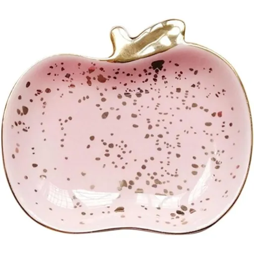 Ceramic Jewelry Tray Simulated Fruit Design, Creative Shaped Earring Storage Dish for Rings and Necklaces, Decorative Organizer for Valentine's and Birthday Gifts