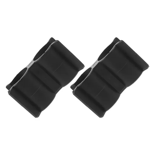 2Pcs Double Port Pipe Clamps Plastic Pipe Clamp Fittings for Marine Yacht Rv Shelf Pole Connectors