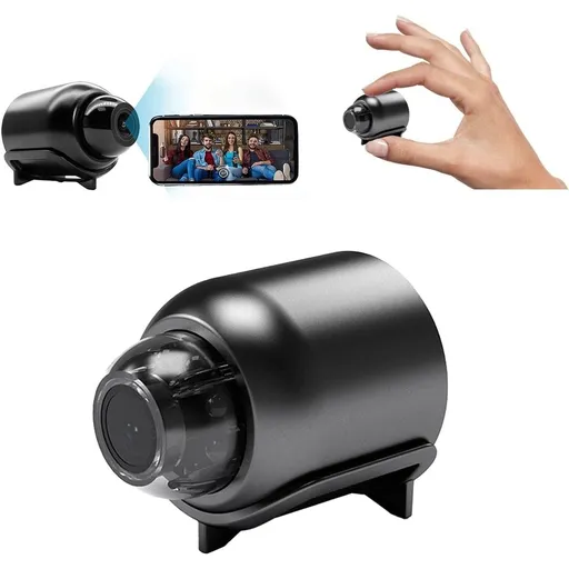 Mini Full HD Security Camera, 1080P HD Mini WiFi Wireless Hidden Camera, 160° Wide Angle, Compatible with Android and iOS for Baby Room, Home Office
