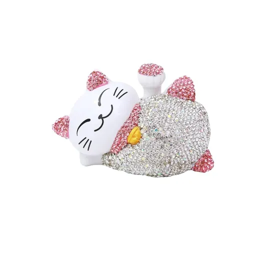 Solar Energy Fortune Cat Car Interior Decoration Decoration Car perfume Female Creative Car Supplies Diamond Adornment Cute