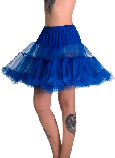 Fluffy Royal Blue Thigh Length Costume Petticoat