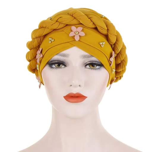 Women Flower Muslim Scarf Hijabs Hat Women Hat Turban Hat Wrap Cap Head Scarf Headscarf Hat Women Hair Accessories