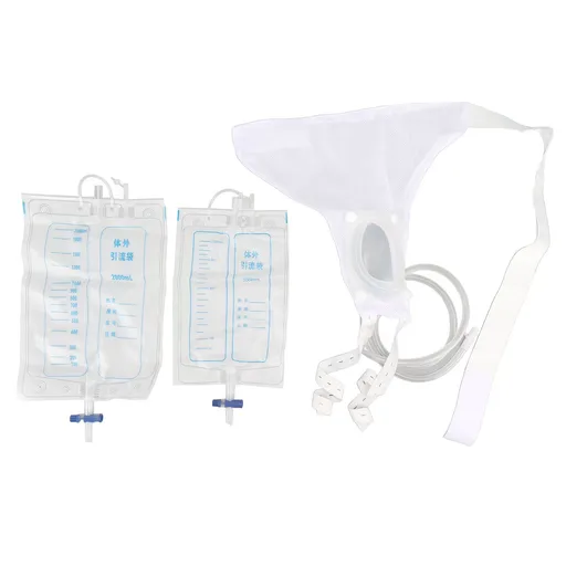 Women Urine Collector Soft Breathable Silicone Urine Catheter Bags Collector Set Anti Leakage Wearable Urinal System