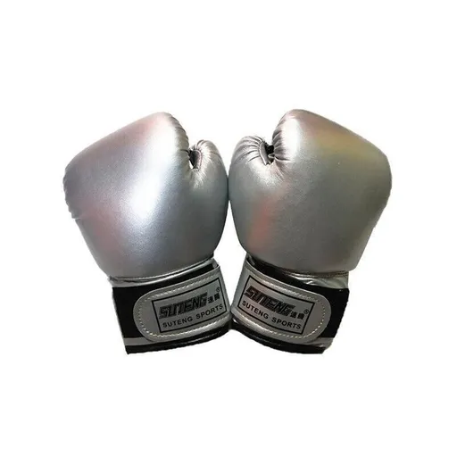 Boxing Sparring Training Gloves MMA Kickboxing Punching Gloves for Practice Sessions - Silver
