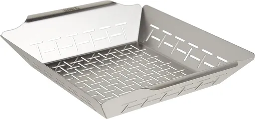 Professional Grill Basket - High-Quality Baking Trays - Barbecue Pans - BBQ Grill Basket - Optimal Heat Distribution - Practical - Durable - Grilled Vegetables / Meat - Very Suitable for Oven Safe / Gas / Charcoal / Electric Grill
