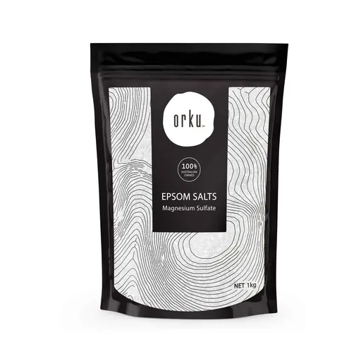 Orku 1Kg Epsom Salt Magnesium Sulphate Bath Salts Skin Body