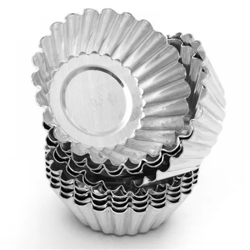 10 Pcs Mini Tart/Pie Pans Reusable Tartlet Cupcake Baking Mold for Pies Baking Tool Non Stick Non-Stick Egg Tart Molds