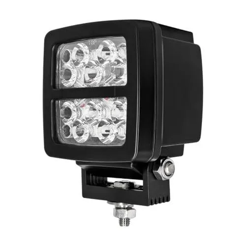 Flood60° LED-Worklight Search Light Additional Headlight for Ship Car SUV Truck Construction Vehicles Dock, Engineering Headlamp Front Auxiliary Lamp 1pcs LED6550 - Black - Size flood 60°