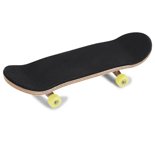 1Pc Maple Wooden Alloy Fingerboard Finger Skateboards With Box Reduce Pressure Gifts Yellow