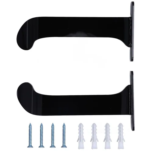 1Pair Yoga Mat Wall Mount Holder Acrylic Yoga Mat Wall Hanger Storage Rack Household Exercise Yoga Mat BracketBlack
