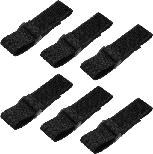 6 Pieces Bicycle Pant Leg Straps Adjustable Elastic Cycling Ankle Saety Band Riding ishing Ankle Pant lexible Leg Strap or Riding Climbing ishing Outdoor Sports Activities, Black