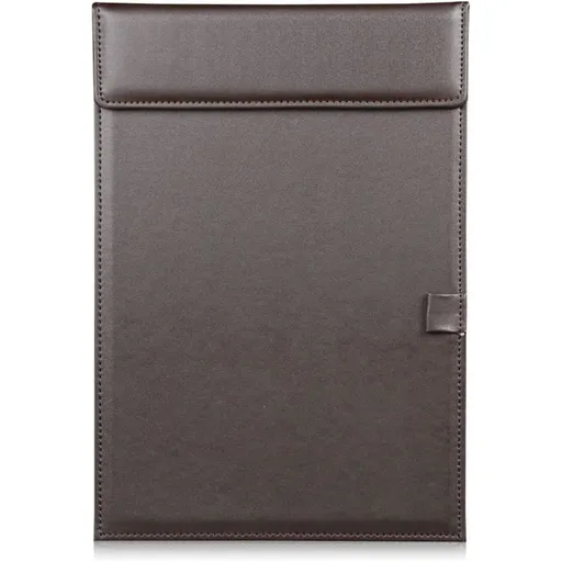 PU Leather Hardboard Office Clipboard, Magnetic Clip A4 Letter Size Clip Boards with Pen Holder for Nurses, Students, Brown