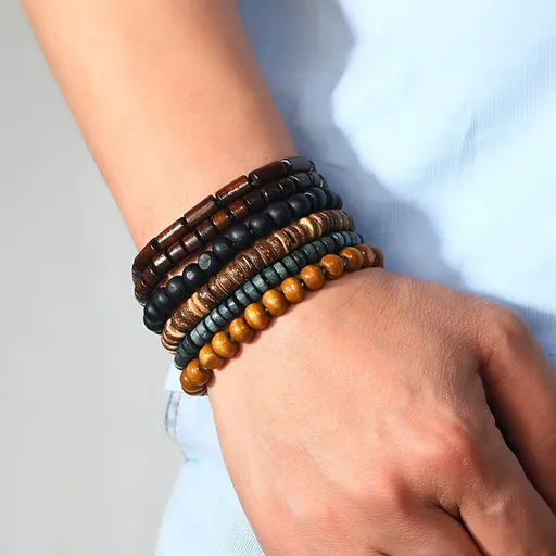 Men's Vintage PU Leather Bracelet Set (36pcs)