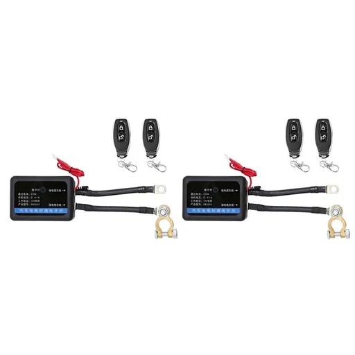 2X Remote Battery Disconnect Switch 12V 260A Kill Switch Automatic Power Off Prevent Battery Drain with Remote,C