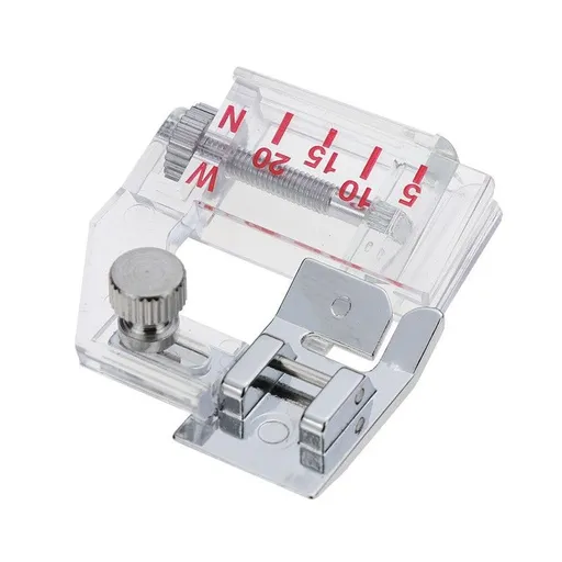 Snap-on Adjustable Bias Binder Foot for Sewing Machine, The Adjustable Range is from 5mm to 20mm Portable and practical design