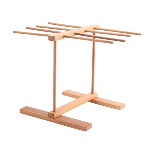 Collapsible Wooden Pasta Drying Rack Beechwood Noodle Spaghetti Holder