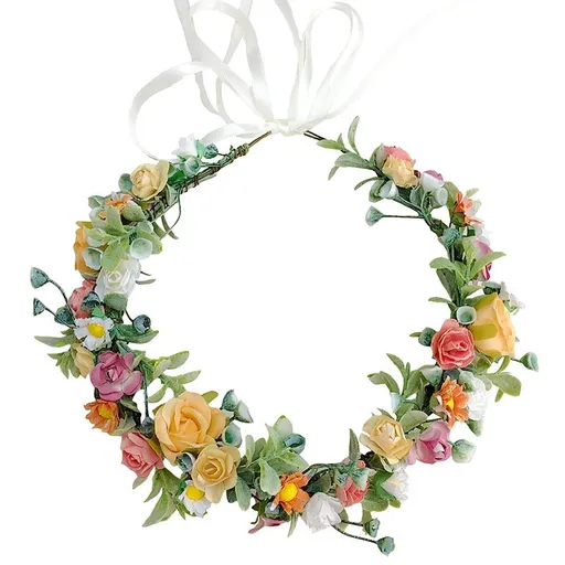 4 pcs Wear Headbands Props Delicate Cone Artificial Exquisite Christmas Lady Crowns Headwear with Artificial Berry Floral Crown