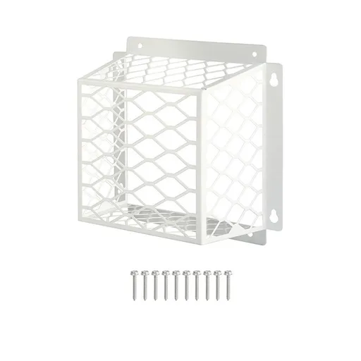 Dryer Vent Bird Guard,Dryer Vent Cover Guard for Most 3" to 4" Bathroom Exhaust Fan Ventilation Cover,7"Lx7"Wx5"H Steel Ventilation Bird Cage for Exhaust Fan Cover,White