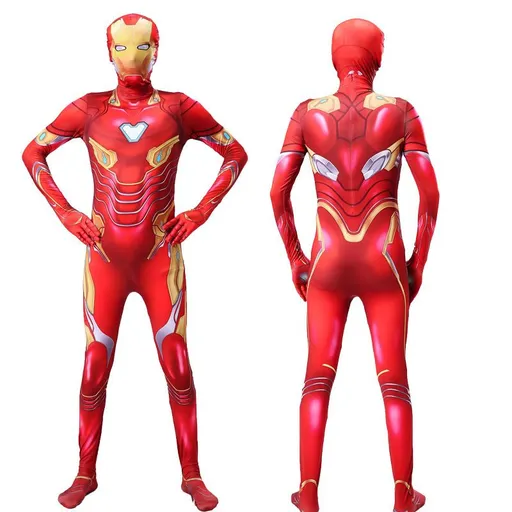 Spiderman Cosplay Costume Milk Silk One Piece Suit Bloody Edge Armor + Headgear Children's 130 yards