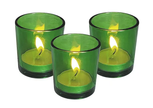 10 Pack Green Glass Votive Candle Holders Table Centreoieces Xmas Wedding Anniversary Event Recption Party Function or Home Decor