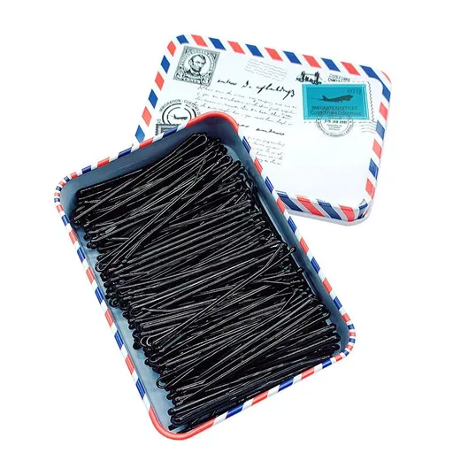 Black Alloy Side Hairpin Wave Style Women Meet you-100 waves