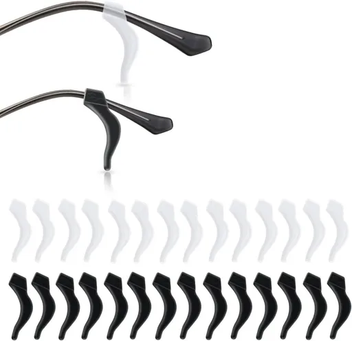 14 Pairs Ear Hook Glasses Strap Eyeglasses Grip Silicone Eyeglass Holder Anti-Slip Hooks Safety Eyewear Retainer for Sunglasses Temple Tips Sleeve Retainers