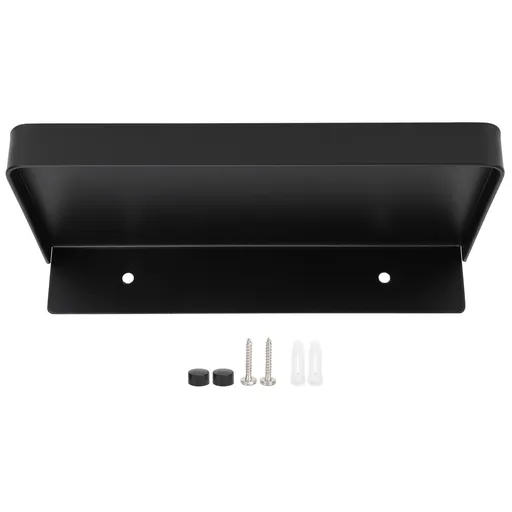 Bathroom Phone Holder Wall Mounted Thick Phone Storage Shelf Toilet Accessory 185x90mmBlack