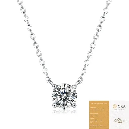 Eternal Heart Moissanite Pendant Necklace – 925 Silver Plated in White Gold, 1 Carat Round Cut with Eight Hearts and Eight Arrows, Four-Claw Setting, Brilliant Sparkle for Daily Elegance and Gifting (Moissanite 2 Carat, Premium S925)
