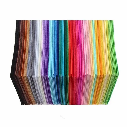 40 Colors Craft Felt Sheets,1mm Thick Nonwoven Fabric Squares for DIY Sewing,5.9x5.9in Multicolor Assortment for School Projects