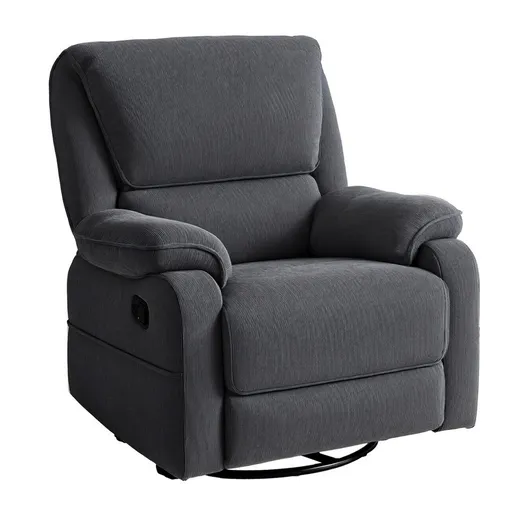 Recliner Chair 360 Swivel Massage Heated Compact Corduroy 91.5x90x104 cm
