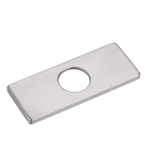 Faucet Deck Plate for Bathroom Sink 1 Hole or 3 Hole 4 Inch Centerset Basin, Brushed Nickel Escutcheon Faucet Plate