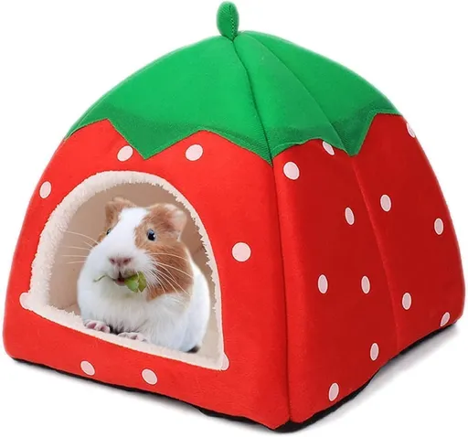 Small Animal House for Guinea Pigs and Rabbits, Cat Bed for Sleep Play Rest, Compatible with Smultron Pet, 26 x 26 x 24cm