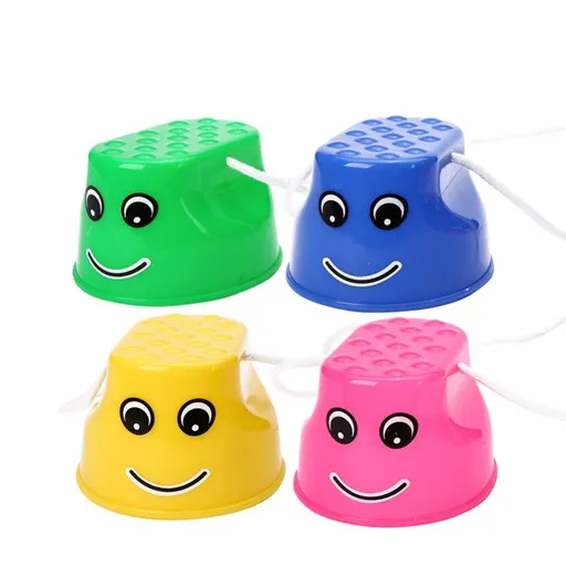 5 PCS Kids Walking Cups Fitness Stilts Toy Cartoon Walking Cup Balance Toy Sports Sensory Training Educational Toy Equipment