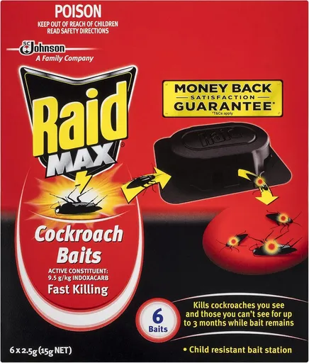 RAID 6x Baits Cockroach Baits Max Child Resistant Bait Station