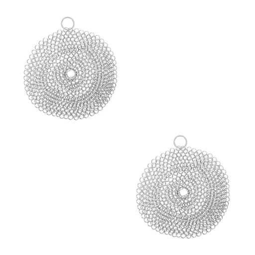 2-Pack Stainless Steel Scrubbers for Pots, Pans, Cast Iron Skillets - -Resistant Cleaning Pads