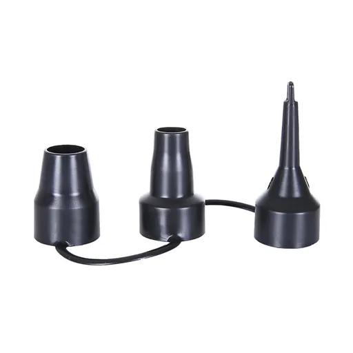 1 Piece 3-in-1 Plastic Nozzle Set for Air Pump, Pump Nozzle Head, Air Inflator Adaptor & Replacement Valves, 3, Inflation, Black, Size S