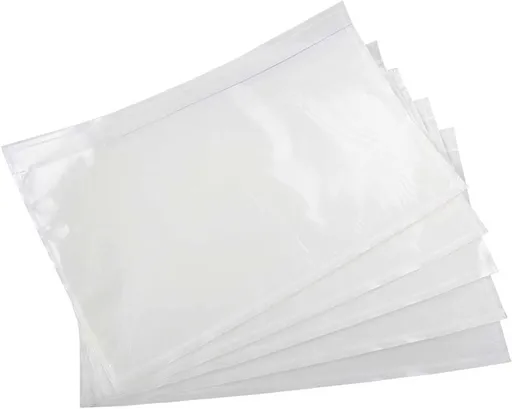 7.5" x 5.5" Packing List Pouches, 100 Pack Shipping Label Envelopes Clear Adhesive Top Loading Packing List