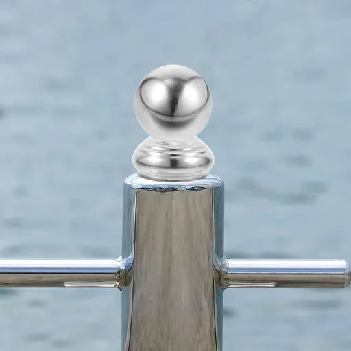 Durable Stainless Steel Garden Sphere Stand Plated Silver Reflective Ball Holder