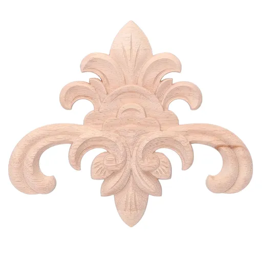 Wood Applique Easy Installation Durable Natural Eco Friendly Classic Exquisite Pattern Wood Carving AppliqueType Two