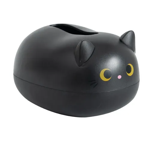 Tissue Box Lovely Shape Simple Display Rounded Corners Wide Mouth Storage Goods for Living Room Black