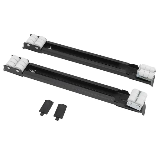 Heavy Duty Extensible Appliance Roller Load Bearing 300KG Universal Wheels Base Appliance Slider for Washer Furniture Black