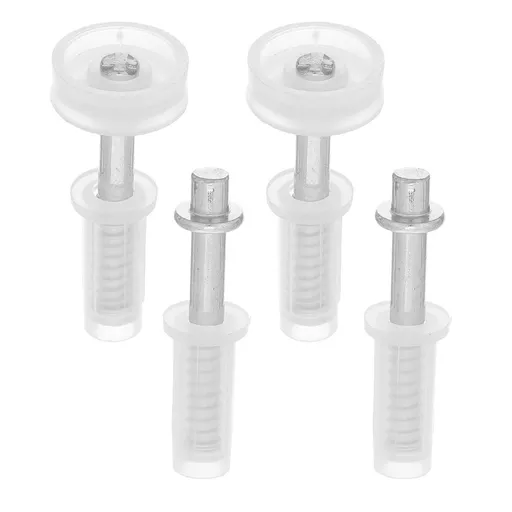 4Pcs Folding Door Hardware Replacement Kit White Durable Closet Door Rollers