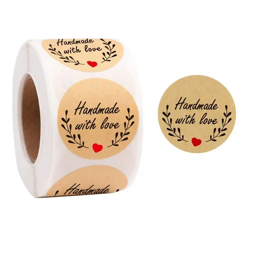 1 Inch Kraft Thank You Stickers, Sealing Stickers Thank You Label Tags for Small Business for Greeting Cards Flower Bouquets