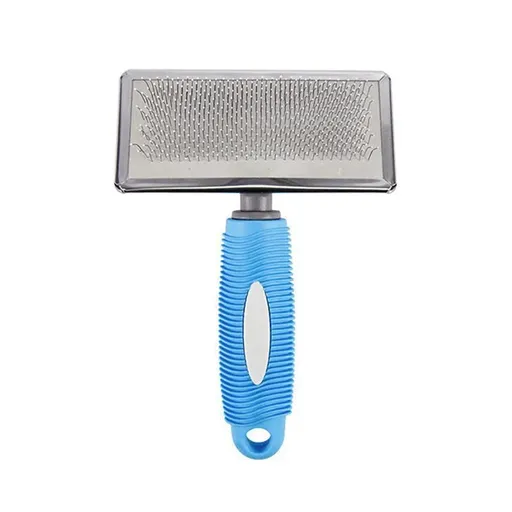 M Size Hair Shedding Grooming Trimmer Comb Brush Slicker Undercoat Rake for Dog Cat - Blue