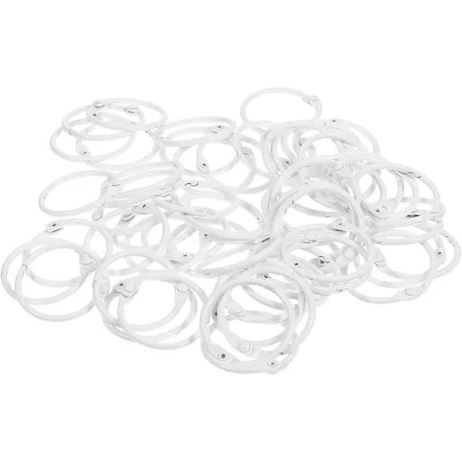 60 PCS Loose Leaf Binder Rings Metal Book Rings for Cards, Compact Structure Multipurpose Use Sleek Modern Style