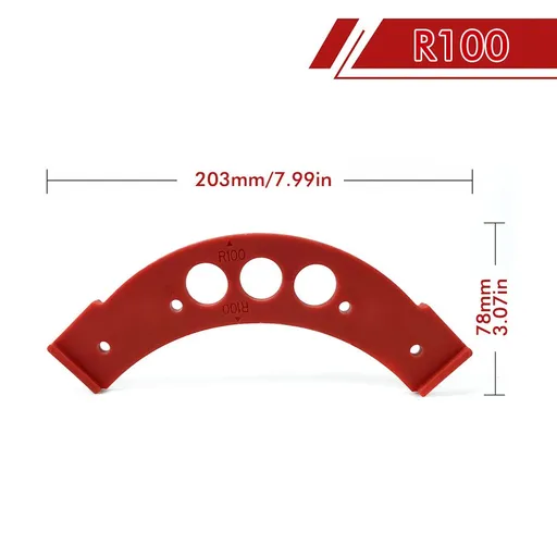 R100-R300 Arc Radius Template Set for Woodworking, Router Jig for Cutting Inner and Outer Rounded Corners on Desktops, Cabinets, Closets and Corner Shelves (F2522-R100)